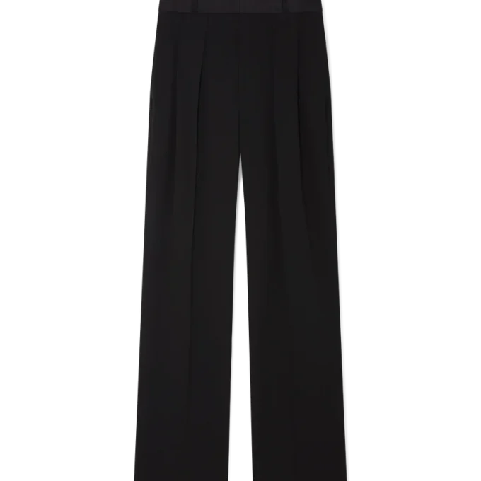 Plisserade byxor i ull