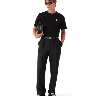 Plisserade byxor i ull