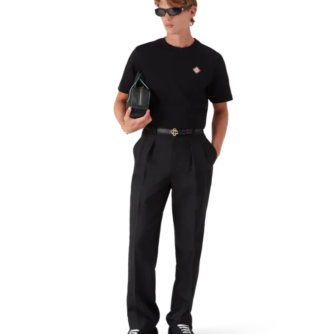 Plisserade byxor i ull