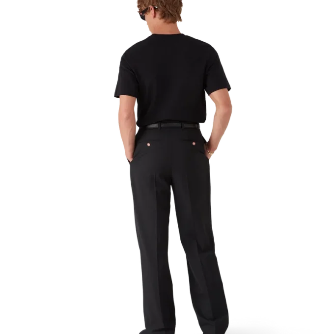 Plisserade byxor i ull