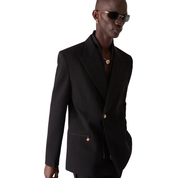 Dubbelknäppt jacka i ull Dubbelknäppt jacka i ull