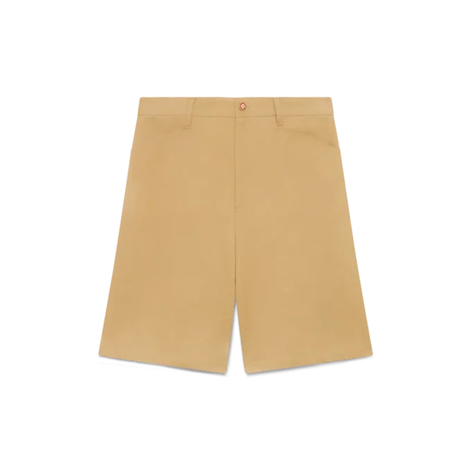 Plisserade shorts i bomull