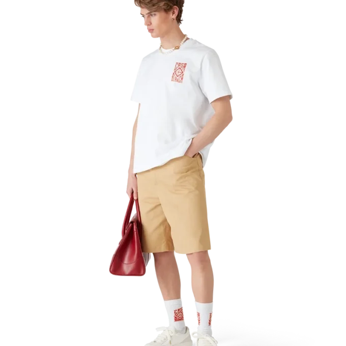 Plisserade shorts i bomull