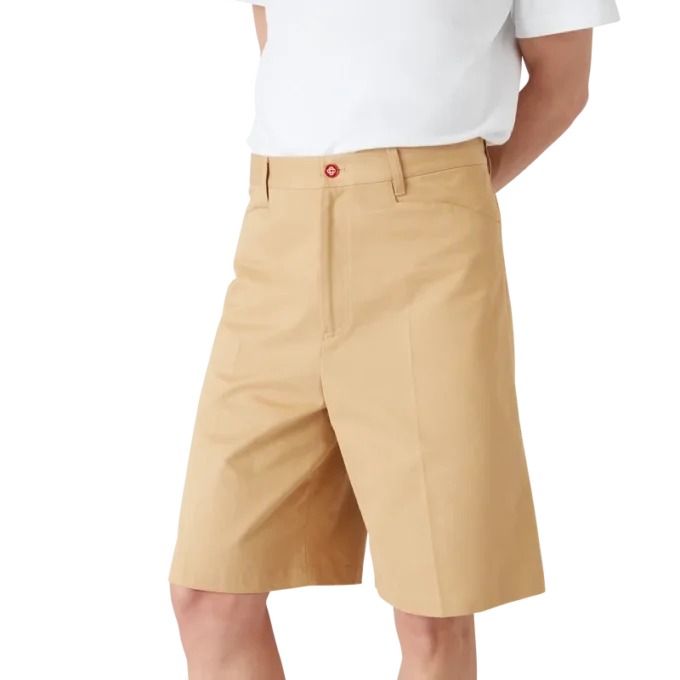 Plisserade shorts i bomull