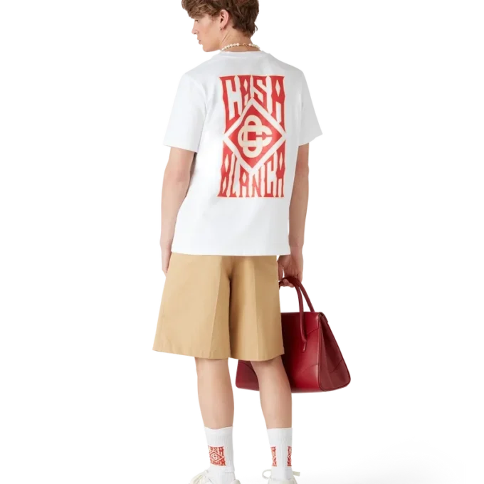 Plisserade shorts i bomull