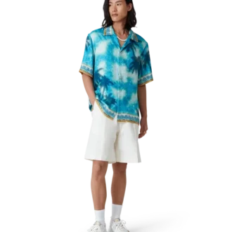 Plisserade shorts i linne