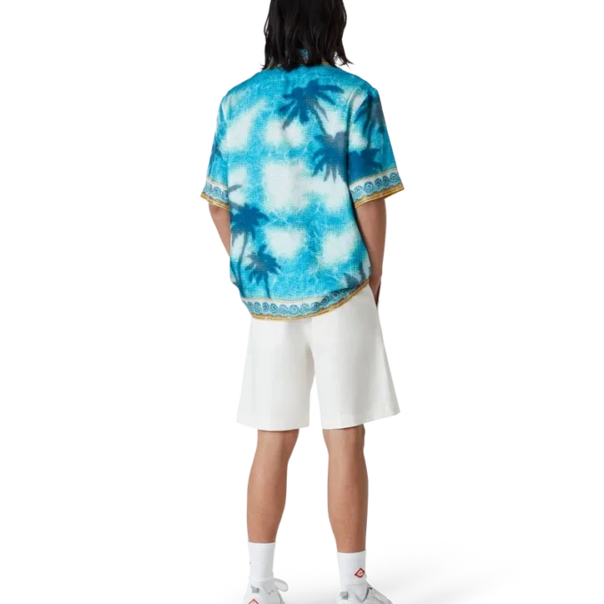 Plisserade shorts i linne