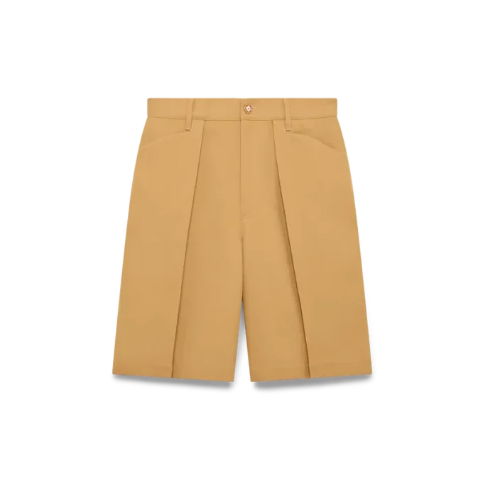 Plisserade shorts i ull