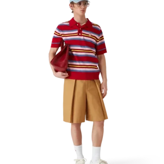 Plisserade shorts i ull