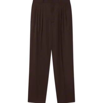 Plisserade skräddarsydda byxor i ull