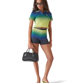 Polo-skjorta med korta ärmar och färgövergång