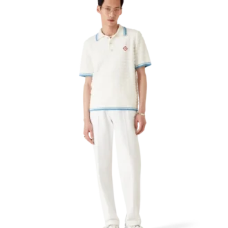 Polotröja i bomullsbouclé