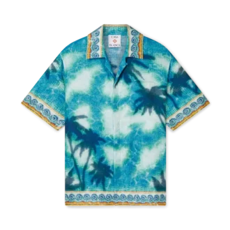 Poolside Emblem kortärmad silkesskjorta