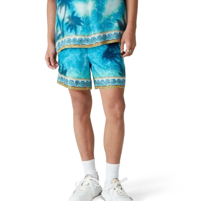 Poolside Emblem Silk Shorts