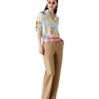 Psychedelic Nirvana långärmad silkesskjorta