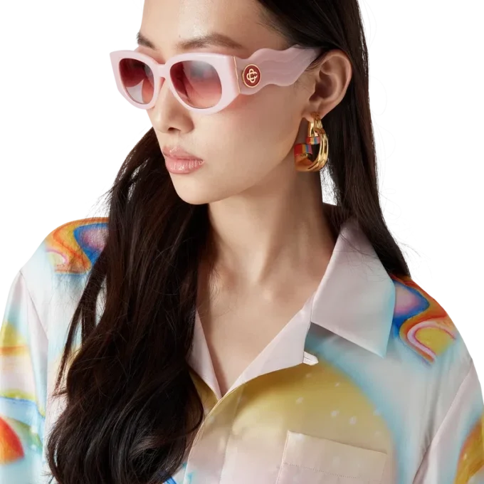 Psychedelic Nirvana långärmad silkesskjorta