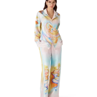 Psykedeliska Nirvana-silkesbyxor