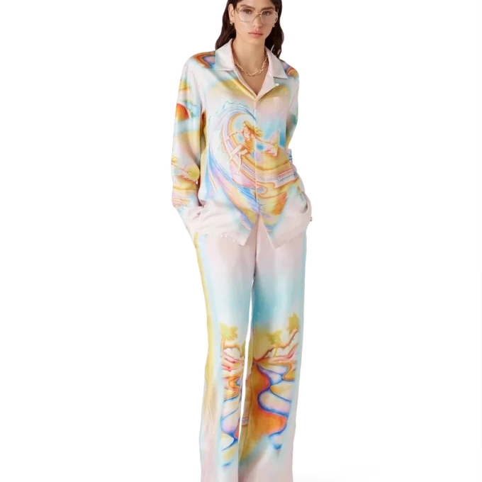 Psykedeliska Nirvana-silkesbyxor Psykedeliska Nirvana-silkesbyxor