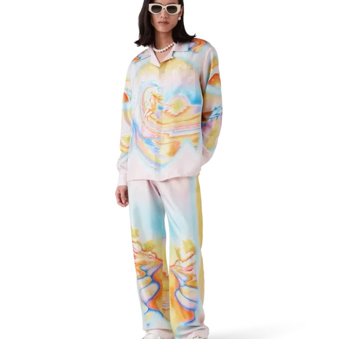 Psykedeliska Nirvana-silkesbyxor