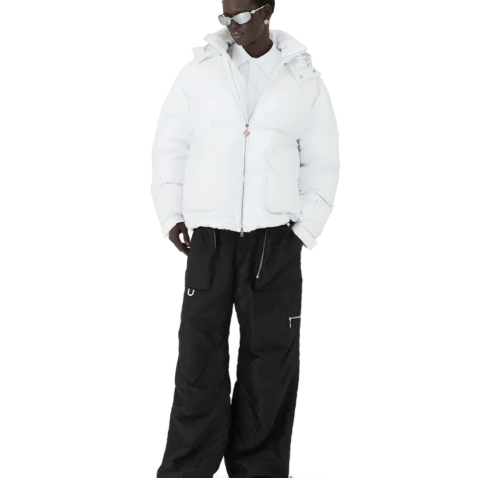 Pufferjacka i nylon och ripstop