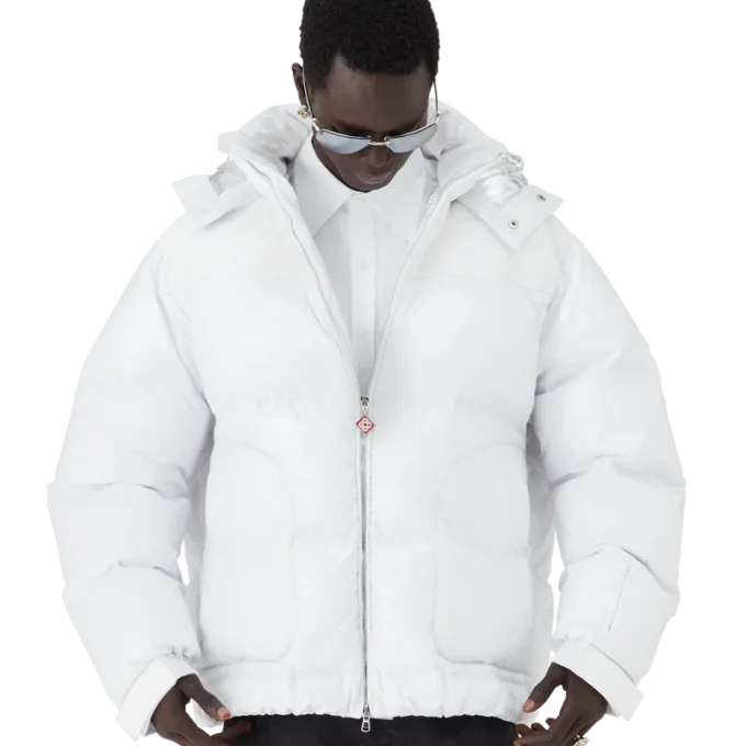 Pufferjacka i nylon och ripstop