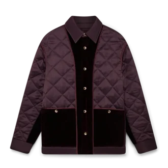 Quiltad jacka i satin