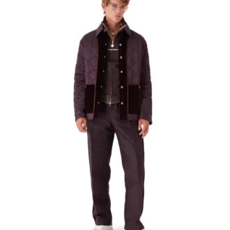 Quiltad jacka i satin