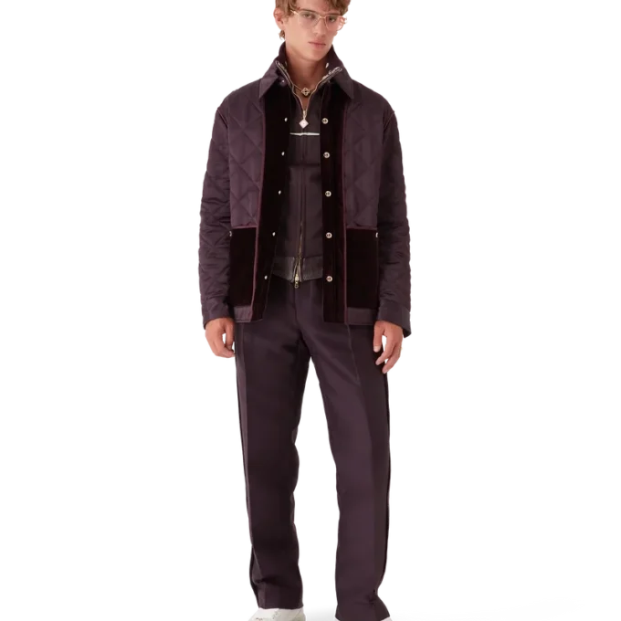 Quiltad jacka i satin