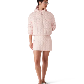 Quiltad minikjol i nylon