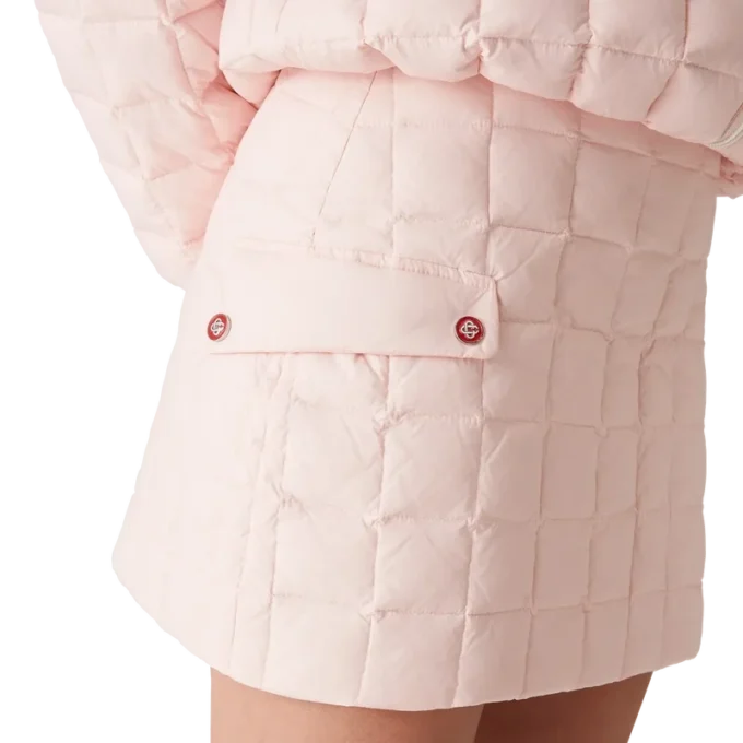 Quiltad minikjol i nylon