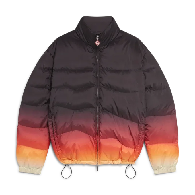 Quiltad pufferjacka med gradient