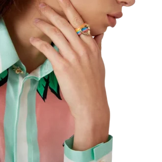 Rainbow Heart Ring