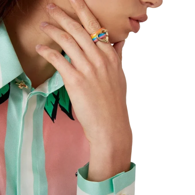 Rainbow Heart Ring