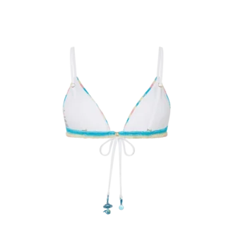 Randig bikinitopp i frotté