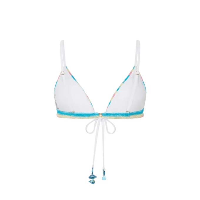 Randig bikinitopp i frotté