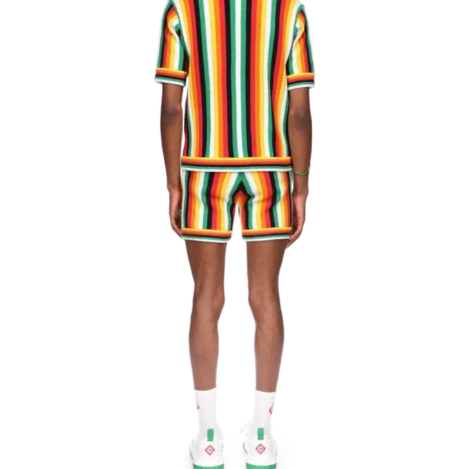 Randig frotté-skjorta