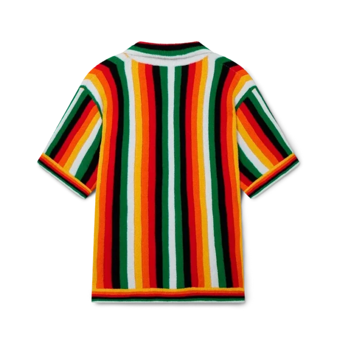 Randig frotté-skjorta