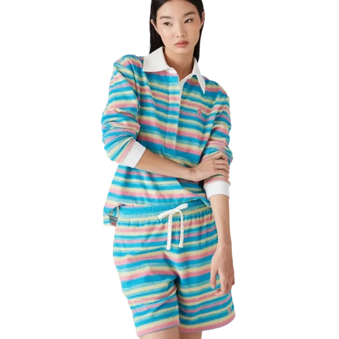 Randig frottépikétröja Randig frottépikétröja