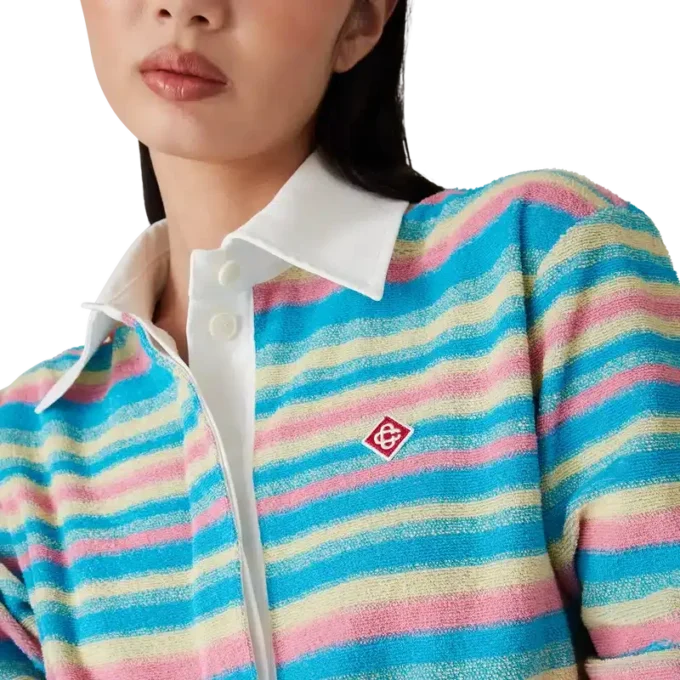 Randig frottépikétröja Randig frottépikétröja