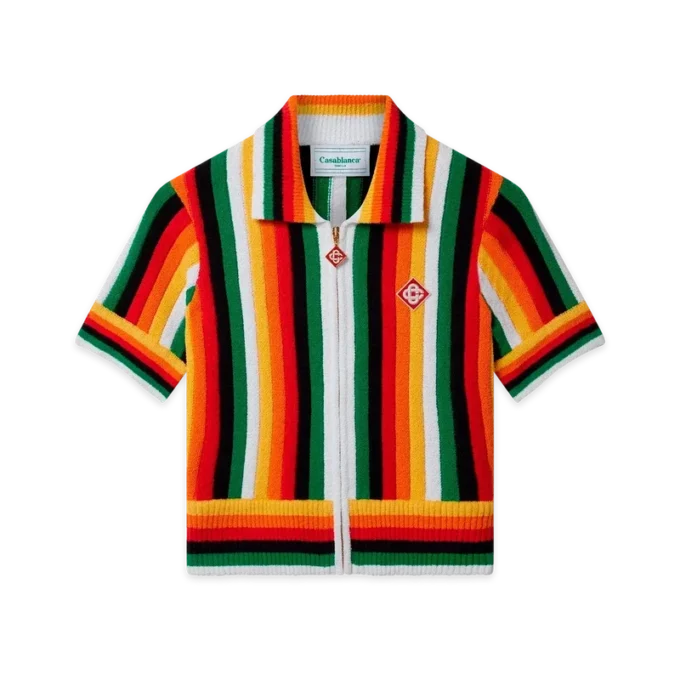 Randig frottétröja