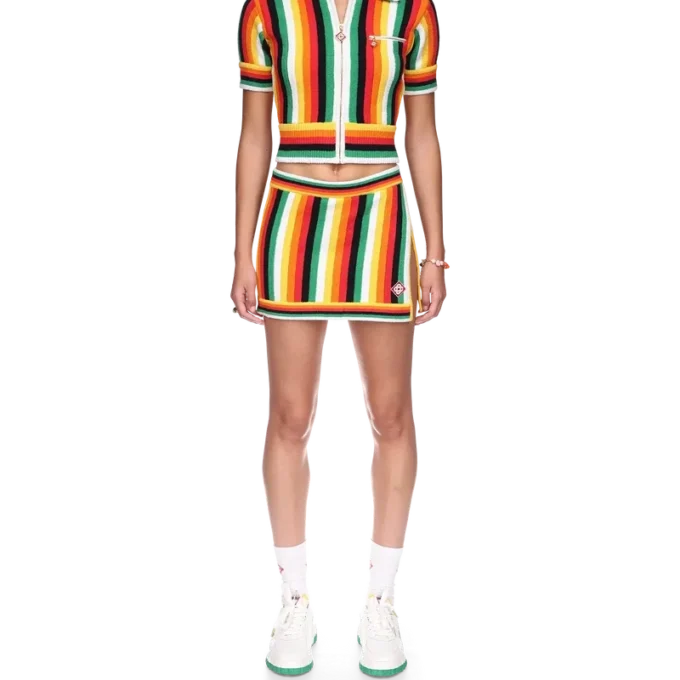 Randig frottétröja