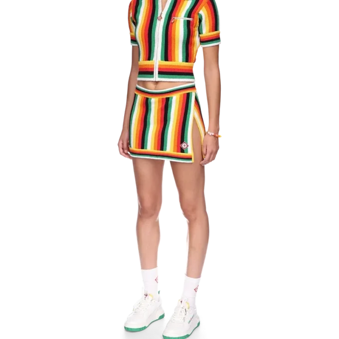 Randig frottétröja