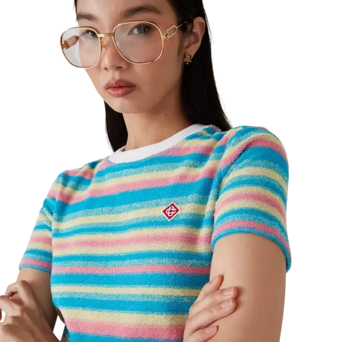 Randig frottétröja