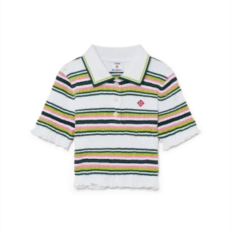 Randig kort pikétröja