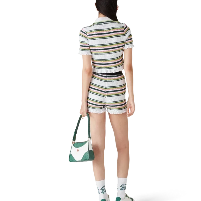 Randig kort pikétröja