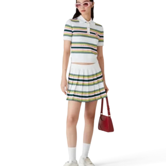 Randig plisserad kjol