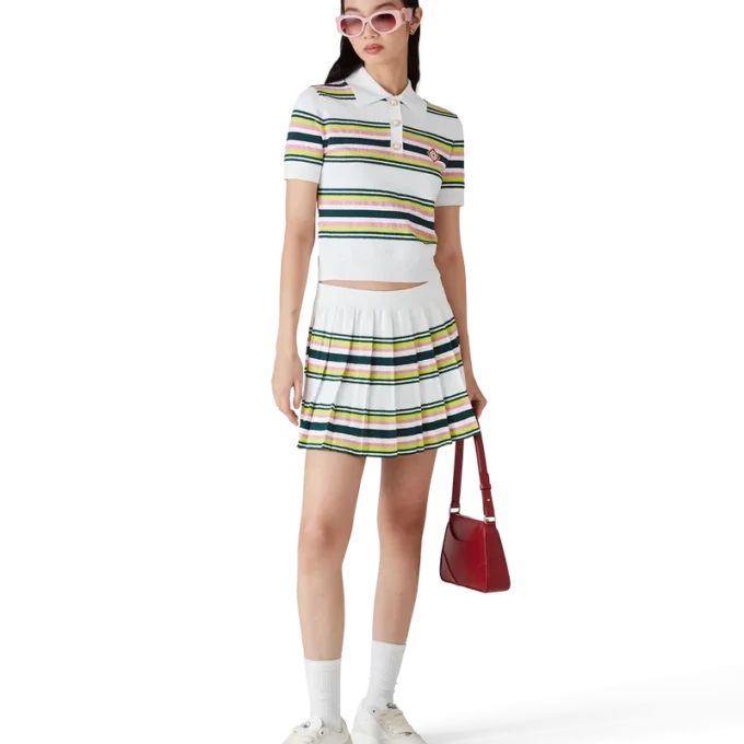 Randig plisserad kjol