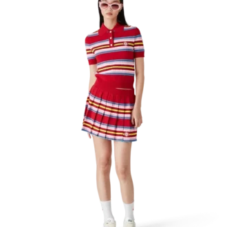 Randig plisserad kjol