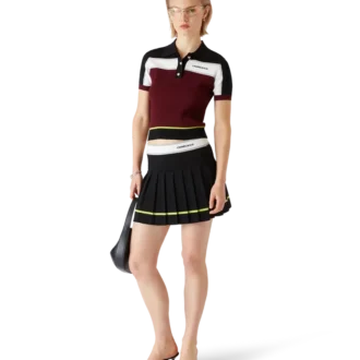 Randig plisserad kjol