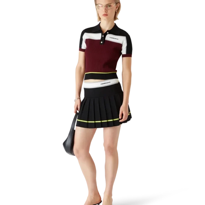 Randig plisserad kjol